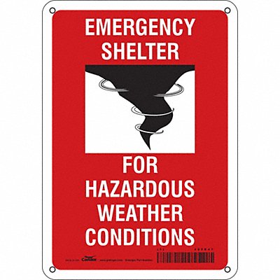 CONDOR 465R47 Safety Sign 10 in x 7 in Polyethylene