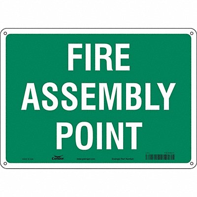 CONDOR 465R51 Safety Sign 10 in x 14 in Aluminum
