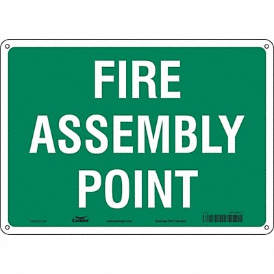 CONDOR 465R57 Safety Sign 10 in x 14 in Polyethylene