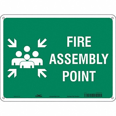 CONDOR 465R63 Safety Sign 18 in x 24 in Aluminum