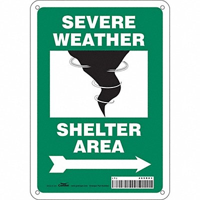 CONDOR 465R83 Safety Sign 10 in x 7 in Polyethylene
