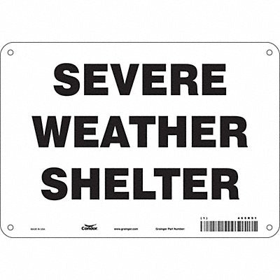 CONDOR 465R91 Safety Sign 7 in x 10 in Polyethylene