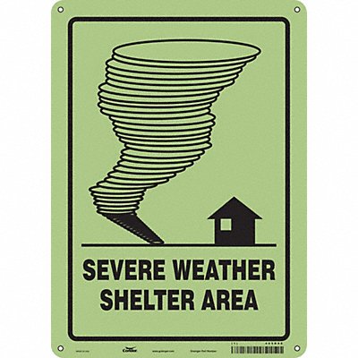 CONDOR 465R98 Safety Sign 14 in x 10 in Polyethylene