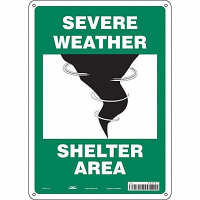 CONDOR 465T07 Safety Sign 14 in x 10 in Polyethylene