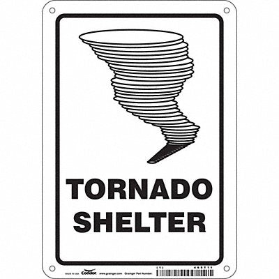 CONDOR 465T11 Safety Sign 10 in x 7 in Aluminum