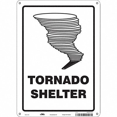 CONDOR 465T13 Safety Sign 14 in x 10 in Aluminum