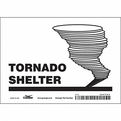 CONDOR 465T24 Safety Sign 5 in x 7 in Vinyl