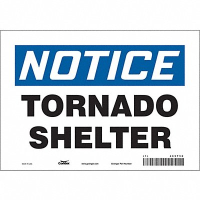 CONDOR 465T50 Safety Sign 7 in x 10 in Vinyl