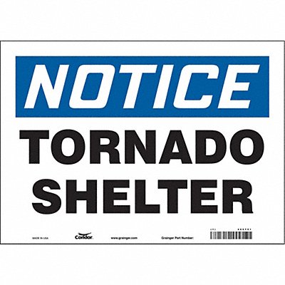 CONDOR 465T51 Safety Sign 10 in x 14 in Vinyl