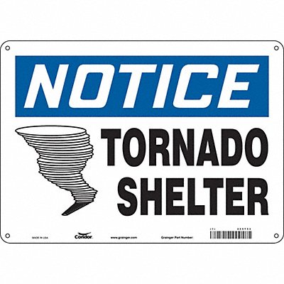 CONDOR 465T53 Safety Sign 10 in x 14 in Aluminum