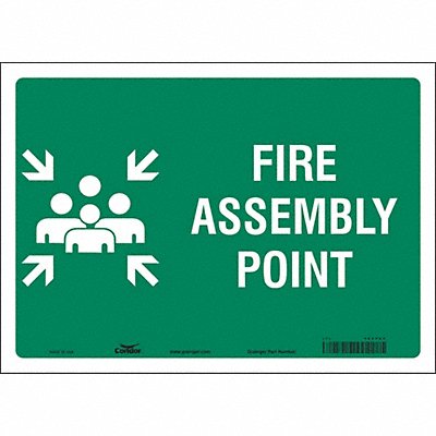 CONDOR 465T62 Safety Sign 10 in x 14 in Vinyl