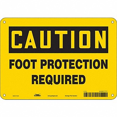 CONDOR 465T77 Safety Sign 7 in x 10 in Aluminum