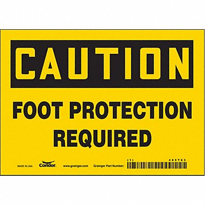 CONDOR 465T83 Safety Sign 5 inx7 in Vinyl