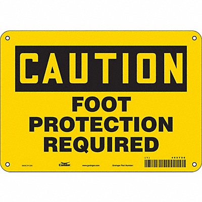 CONDOR 465T86 Safety Sign 7 in x 10 in Aluminum