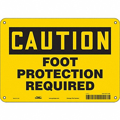 CONDOR 465T88 Safety Sign 7 in x 10 in Polyethylene
