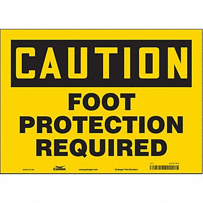 CONDOR 465T92 Safety Sign 10 in x 14 in Vinyl