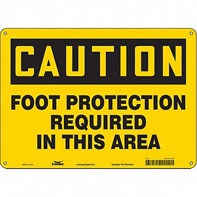 CONDOR 465T96 Safety Sign 10 inx14 in Polyethylene
