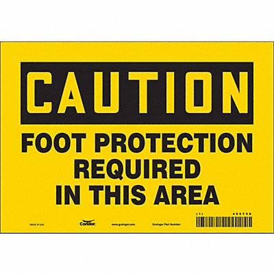 CONDOR 465T98 Safety Sign 7 inx10 in Vinyl