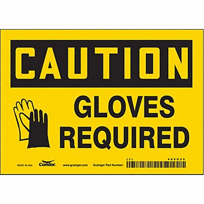 CONDOR 465U35 K0413 Safety Sign 5 inx7 in Vinyl