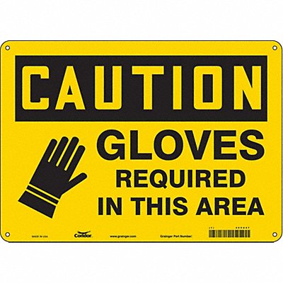 CONDOR 465U47 Safety Sign 10 inx14 in Polyethylene