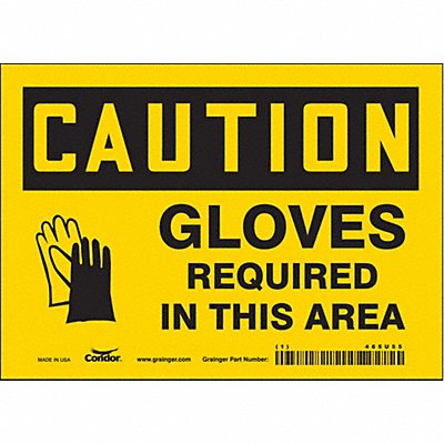 CONDOR 465U55 Safety Sign 5 in x 7 in Vinyl