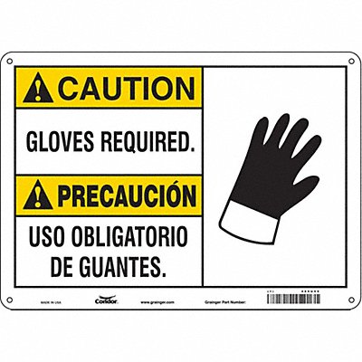CONDOR 465U59 Safety Sign 10 inx14 in Aluminum