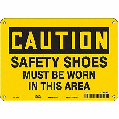 CONDOR 465U89 K0424 Safety Sign 7 inx10 in Polyethylene