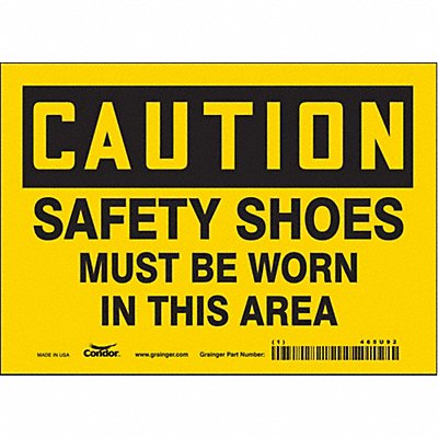 CONDOR 465U92 K0424 Safety Sign 5 in x 7 in Vinyl