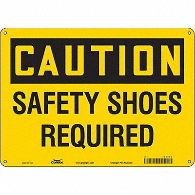 CONDOR 465V08 Safety Sign 10 in x 14 in Polyethylene