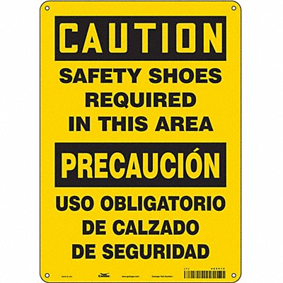 CONDOR 465V14 Safety Sign 14 inx10 in Aluminum