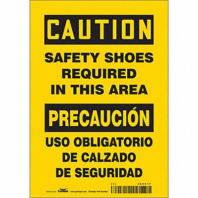 CONDOR 465V17 Safety Sign 10 inx7 in Vinyl