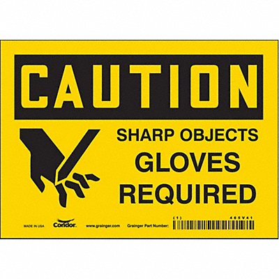 CONDOR 465V41 Safety Sign 5 inx7 in Vinyl