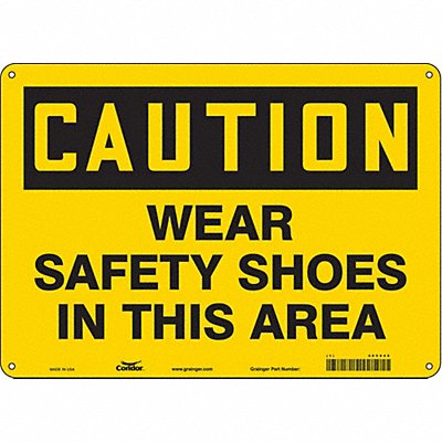 CONDOR 465V45 Safety Sign 10 in x 14 in Aluminum