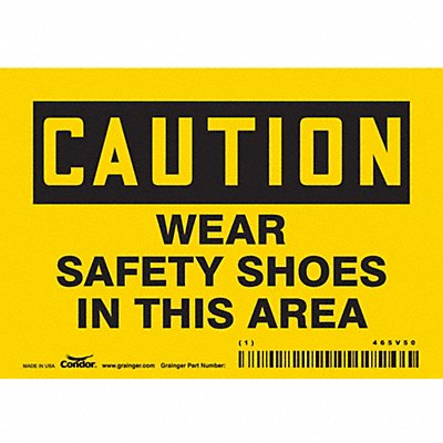 CONDOR 465V50 Safety Sign 3.5in x 5in Vinyl