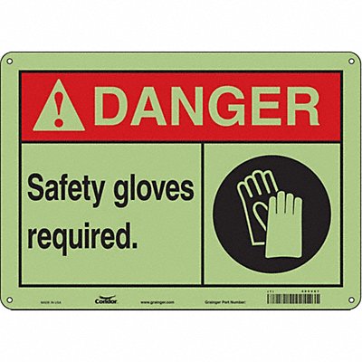 CONDOR 465V67 Safety Sign 10 in x 14 in Polyethylene