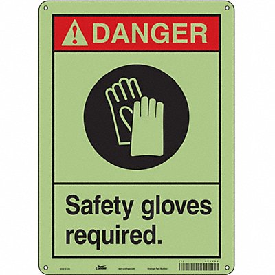 CONDOR 465V93 K0621 Safety Sign 14 in x 10 in Polyethylene