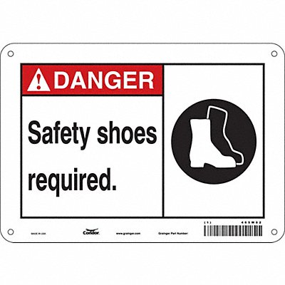 CONDOR 465W02 Safety Sign 7 in x 10 in Aluminum