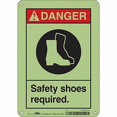 CONDOR 465W30 Safety Sign 10 in x 7 in Polyethylene