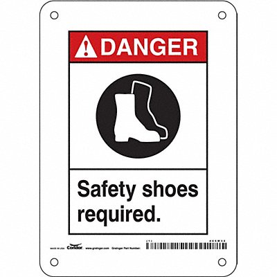 CONDOR 465W32 Safety Sign 7 in x 5 in Polyethylene