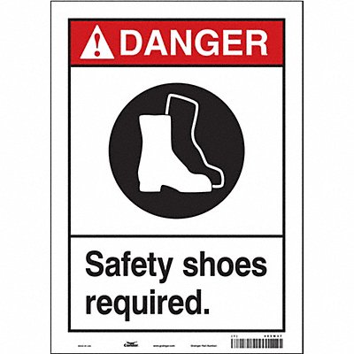 CONDOR 465W37 Safety Sign 14 in x 10 in Vinyl