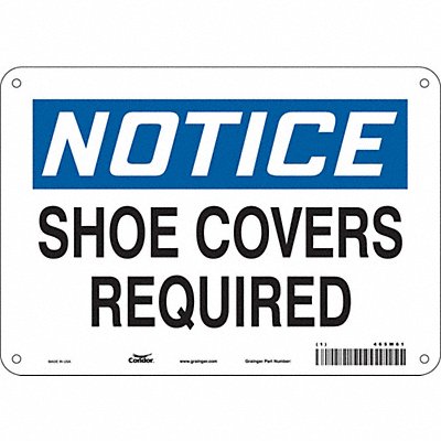 CONDOR 465W61 Safety Sign 7 in x 10 in Aluminum