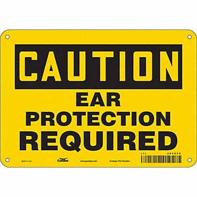 CONDOR 465X50 Safety Sign 7 in x 10 in Aluminum