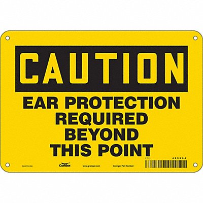 CONDOR 465X64 Safety Sign 7 in x 10 in Aluminum