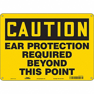 CONDOR 465X65 Safety Sign 10 inx14 in Aluminum