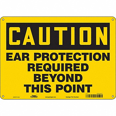 CONDOR 465X67 Safety Sign 10 inx14 in Polyethylene
