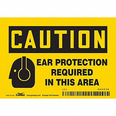 CONDOR 465X76 Safety Sign 3.5in x 5in Vinyl