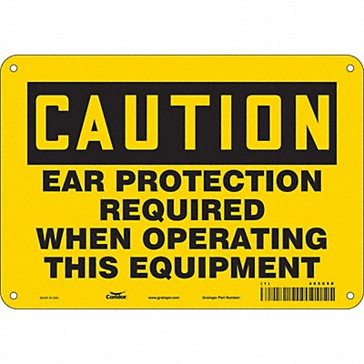 CONDOR 465X88 Safety Sign 7 in x 10 in Aluminum