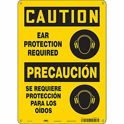 CONDOR 465Y13 Safety Sign 14 in x 10 in Aluminum