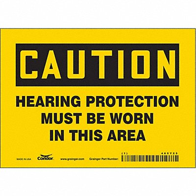 CONDOR 465Y25 K0282 Safety Sign 5 inx7 in Vinyl