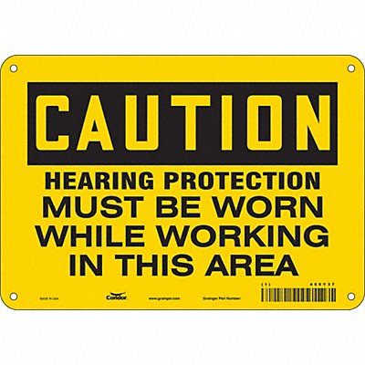 CONDOR 465Y37 Safety Sign 7 in x 10 in Aluminum